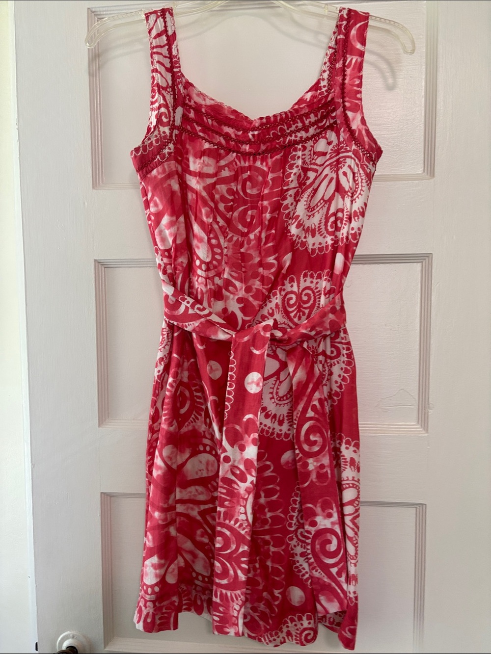Context Sundress Cotton Silk Tie-Dye Boho Fit Flare EUC Size 6